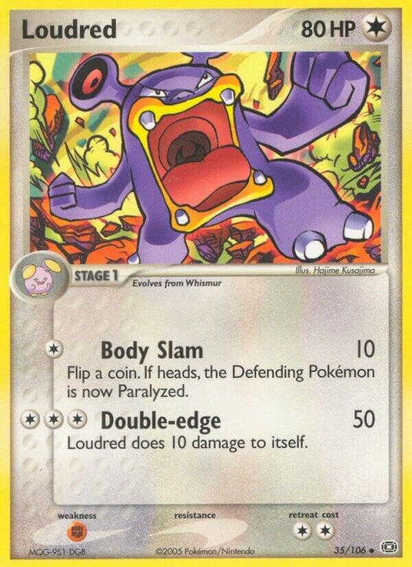 Loudred 35/106 card from Emerald