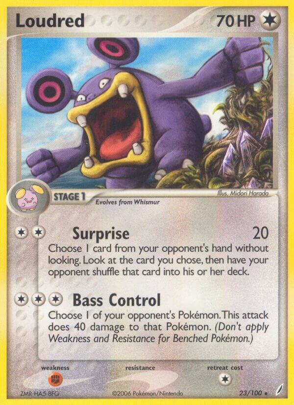 Loudred 23/100 card from Crystal Guardians