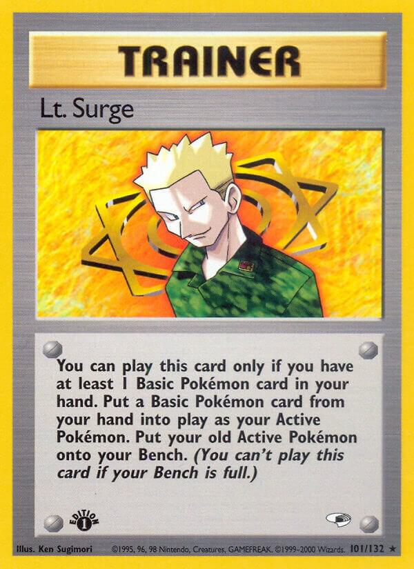Lt. Surge (101) 101/132 card from Gym Heroes
