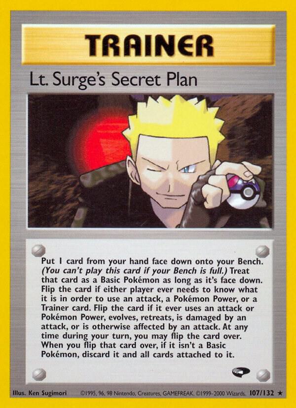 Lt. Surge's Secret Plan 107/132 card from Gym Challenge