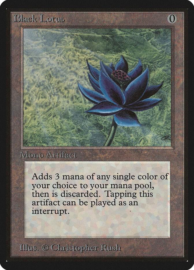 Black Lotus card from Beta Edition