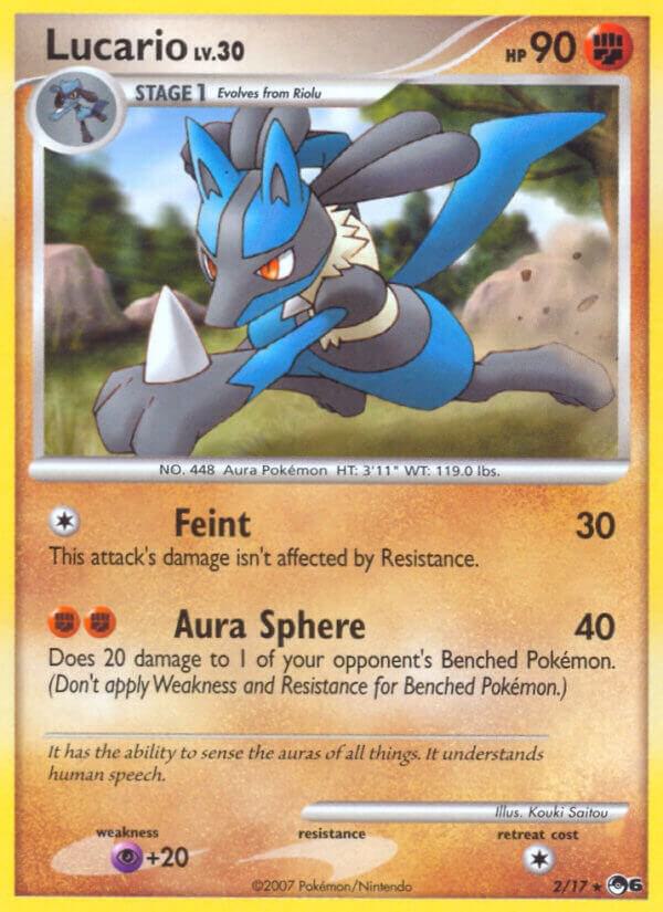 Lucario 002/017 card from POP Series 6