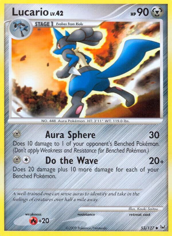 Lucario 53/127 card from Platinum
