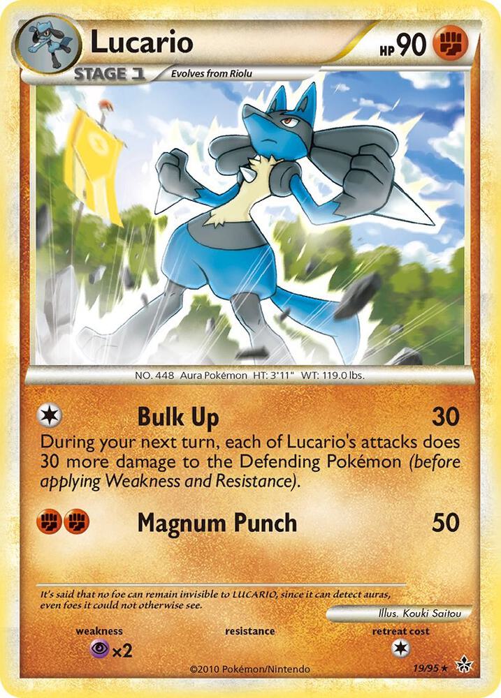 Lucario 19/95 card from Unleashed