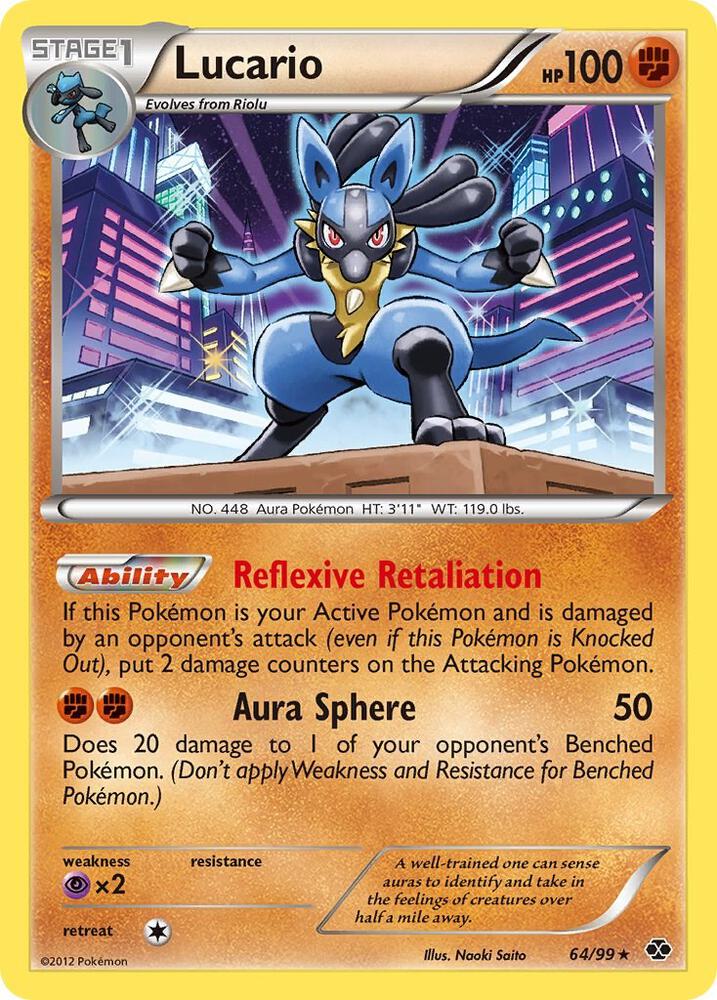 Lucario 64/99 card from Next Destinies