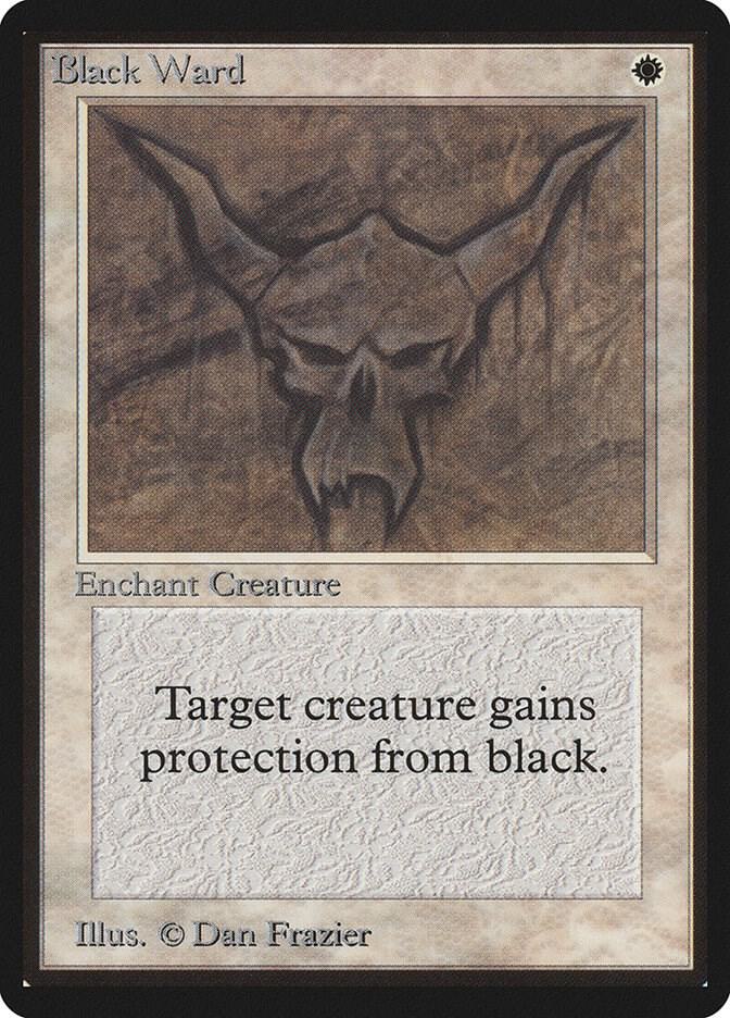 Black Ward card from Beta Edition