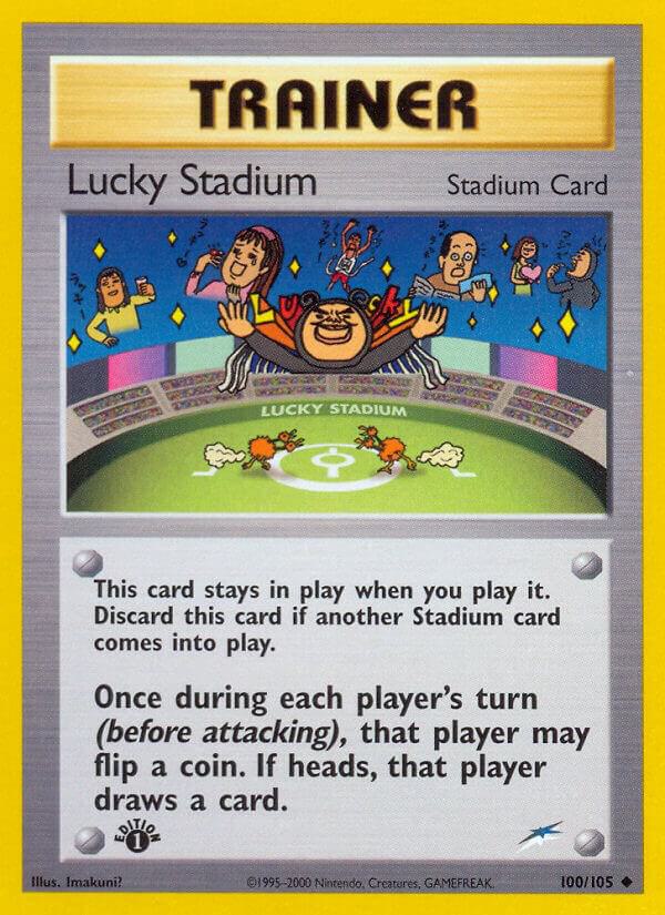 Lucky Stadium 100/105 card from Neo Destiny
