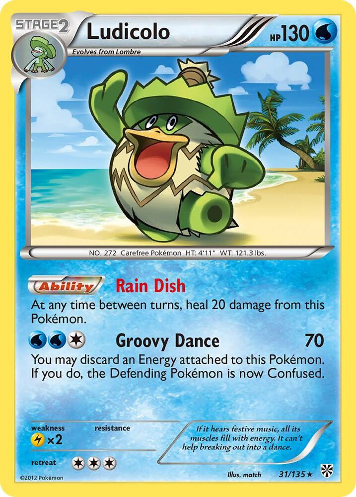Ludicolo 31/135 card from Plasma Storm