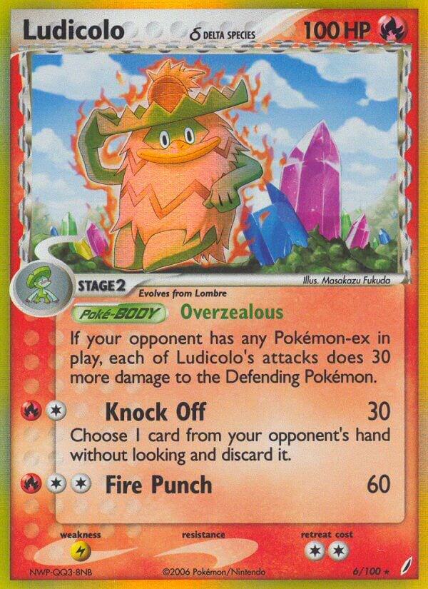 Ludicolo (Delta Species) 6/100 card from Crystal Guardians