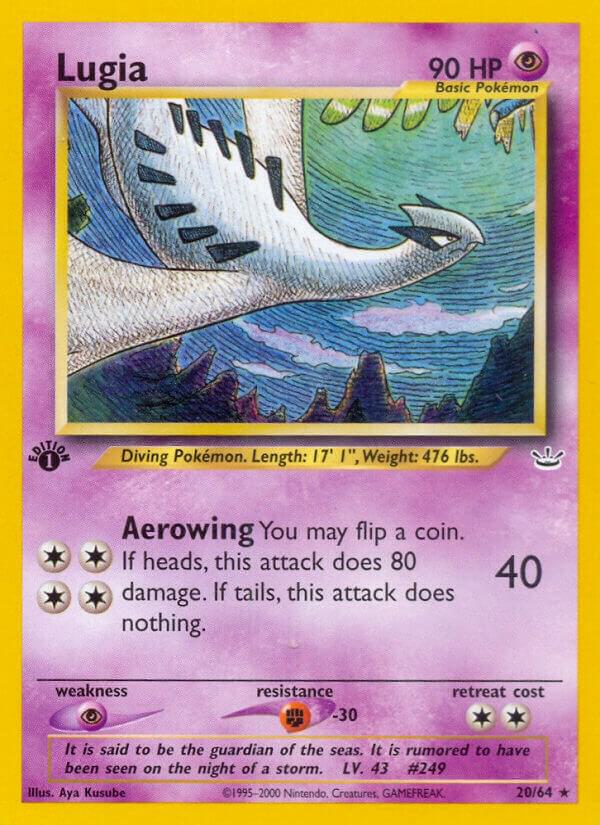 Lugia 20/64 card from Neo Revelation