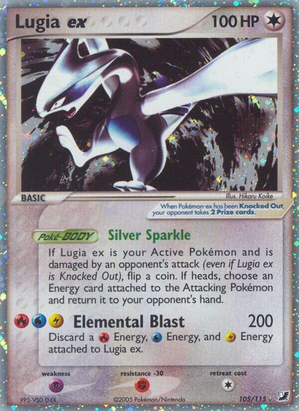 Lugia ex 105/115 card from Unseen Forces