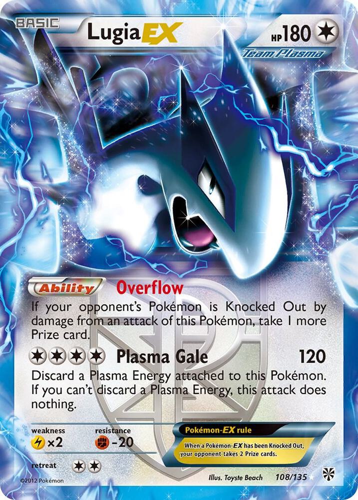 Lugia EX (Team Plasma) 108/135 card from Plasma Storm