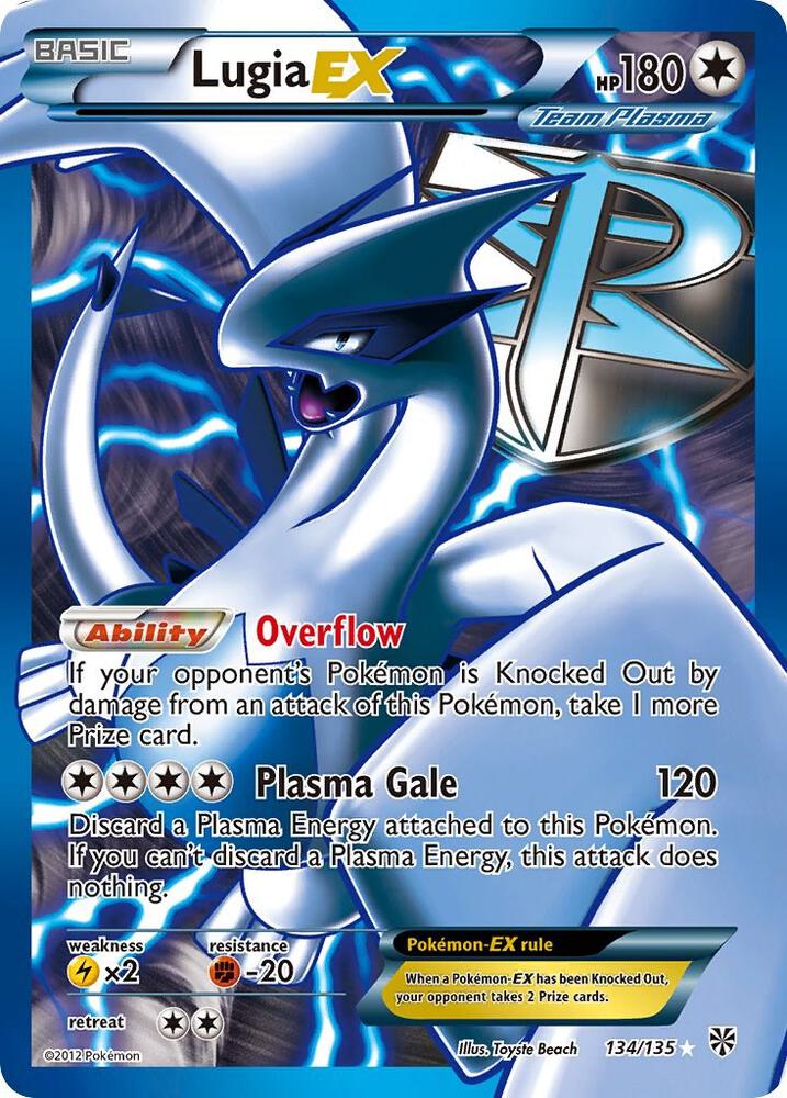 Lugia EX (Team Plasma) (134 Full Art) 134/135 card from Plasma Storm