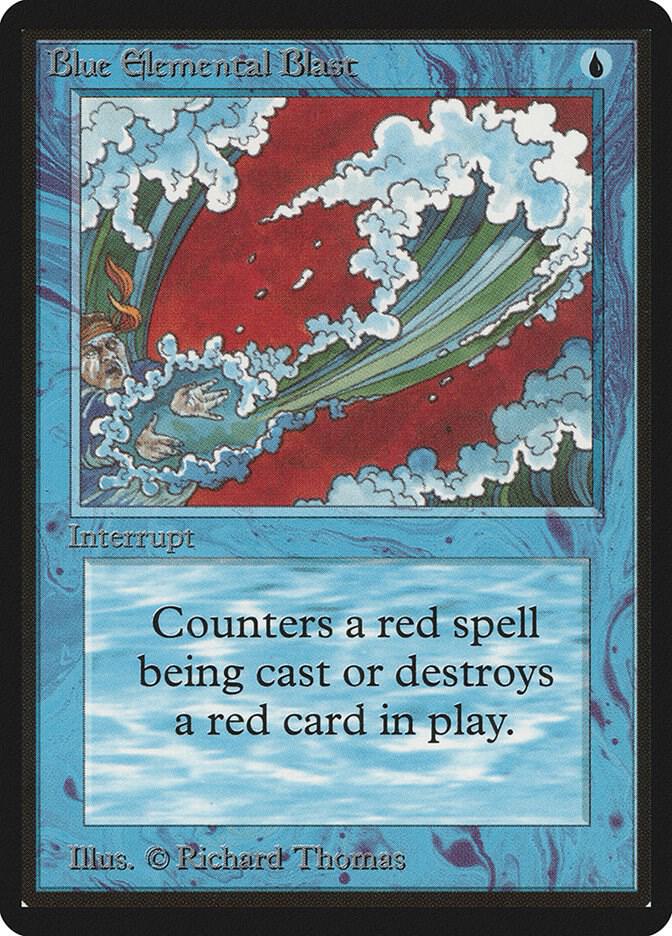 Blue Elemental Blast card from Beta Edition