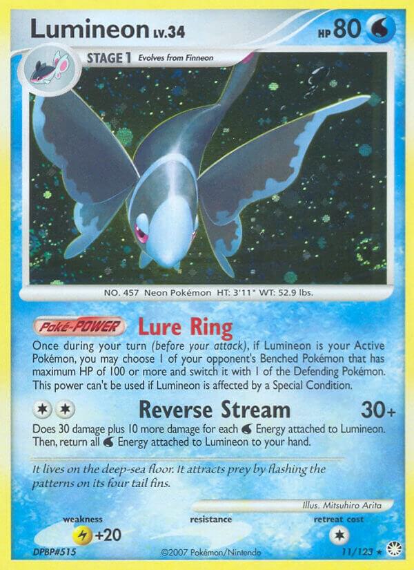 Lumineon 11/123 card from Mysterious Treasures