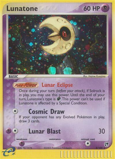 Lunatone 8/100 card from Sandstorm