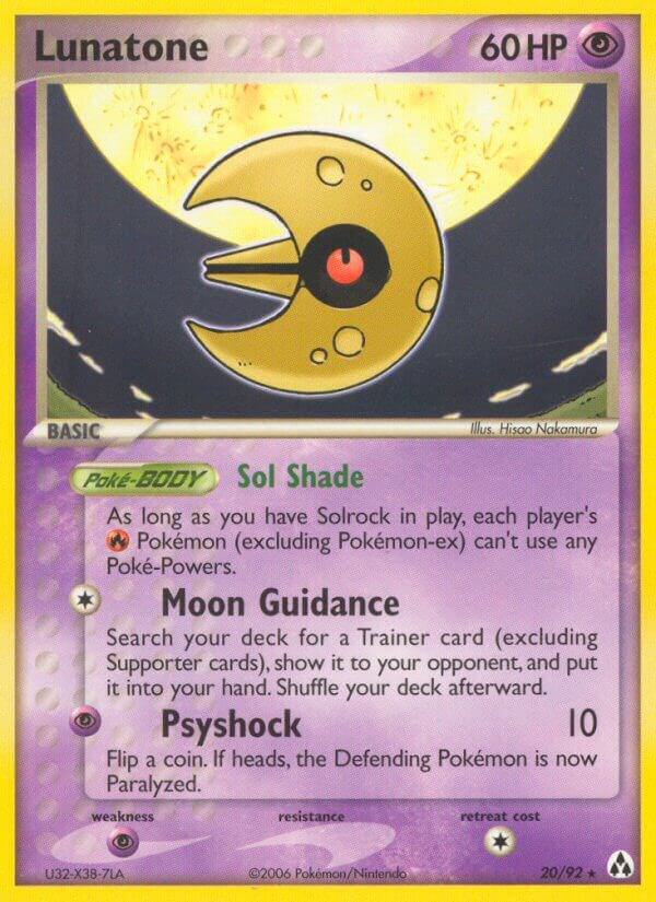 Lunatone 20/92 card from Legend Maker