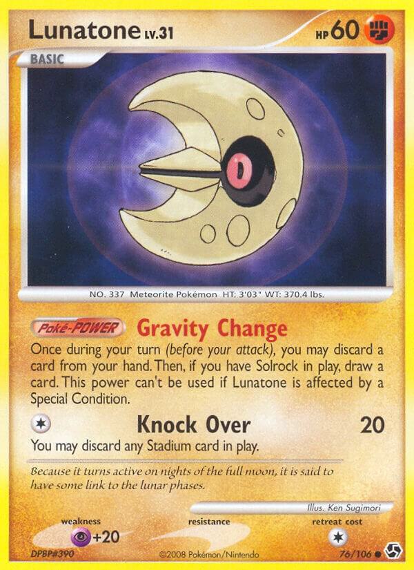 Lunatone 76/106 card from Great Encounters