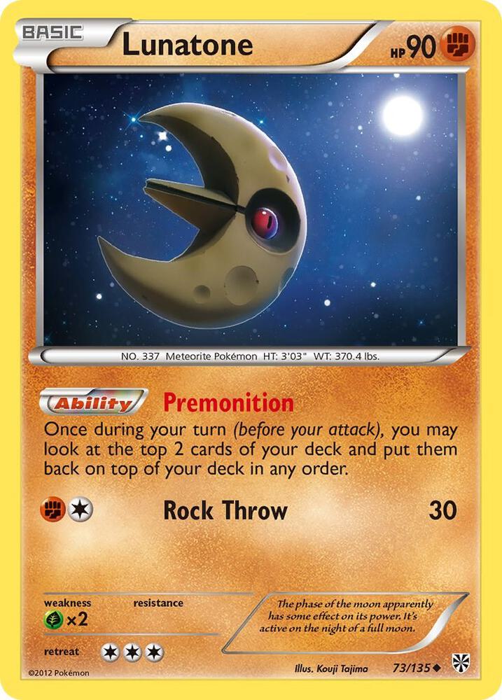 Lunatone 73/135 card from Plasma Storm