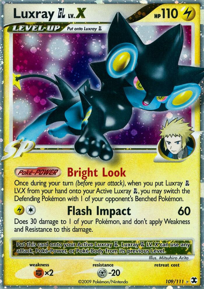 Luxray GL Lv.X 109/111 card from Rising Rivals