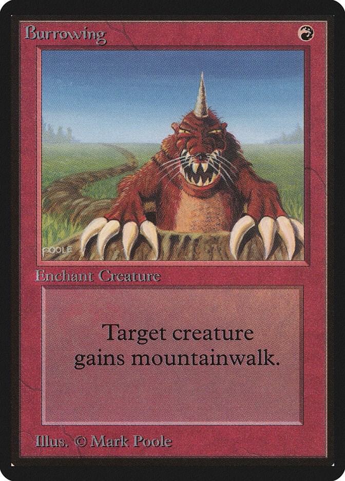 Burrowing card from Beta Edition