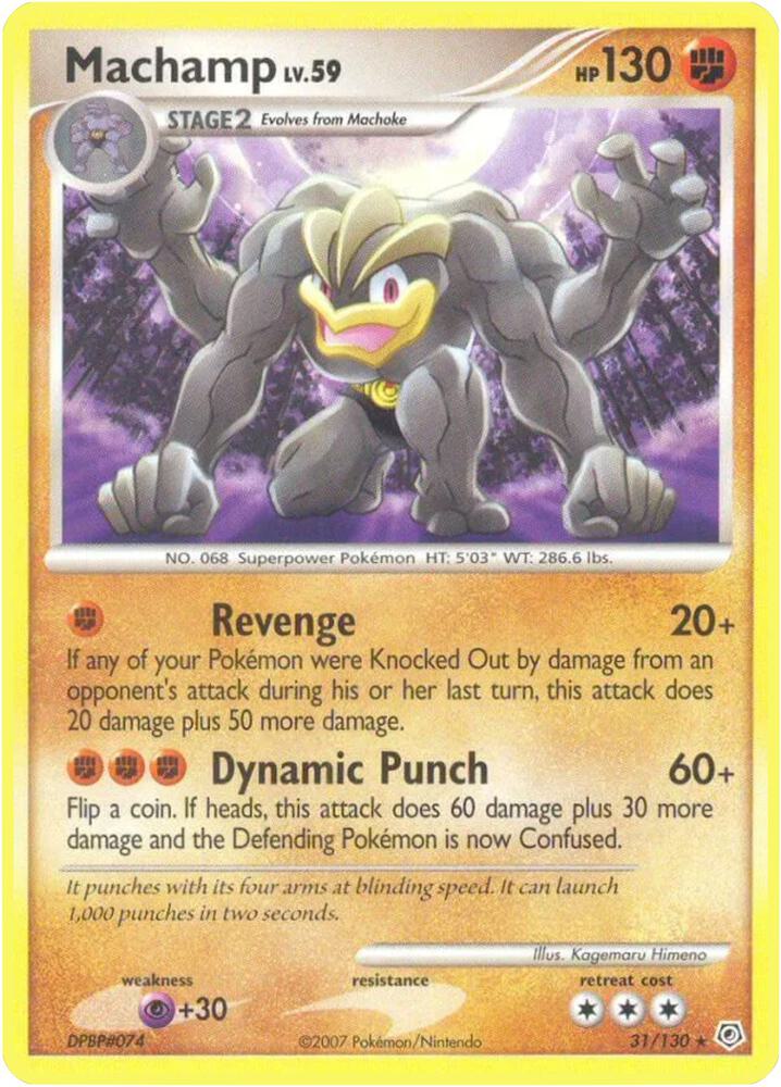 Machamp 31/130 card from Diamond and Pearl