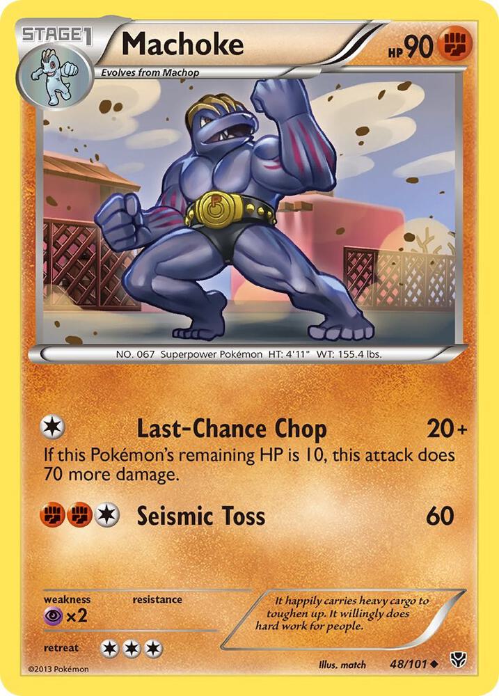 Machoke 48/101 card from Plasma Blast