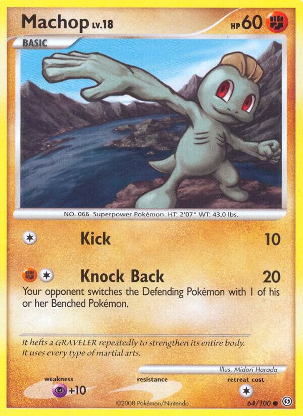 Machop 64/100 card from Stormfront