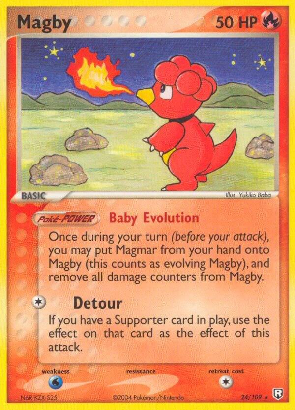 Magby 24/109 card from Team Rocket Returns