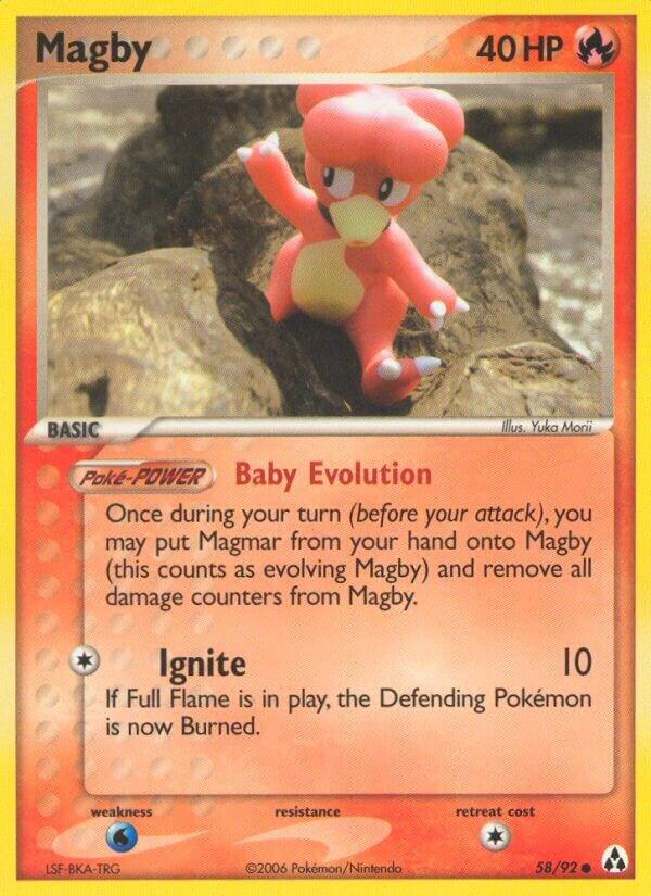 Magby 58/92 card from Legend Maker