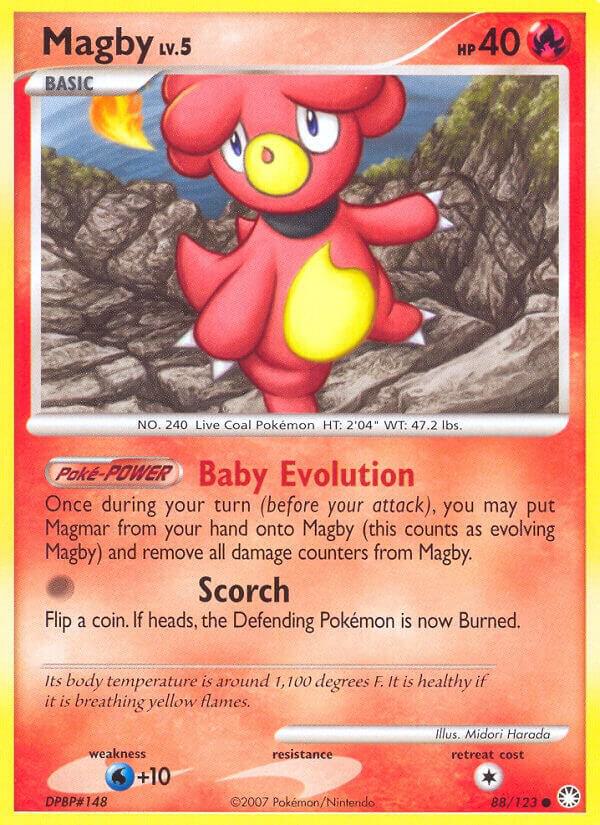 Magby 88/123 card from Mysterious Treasures