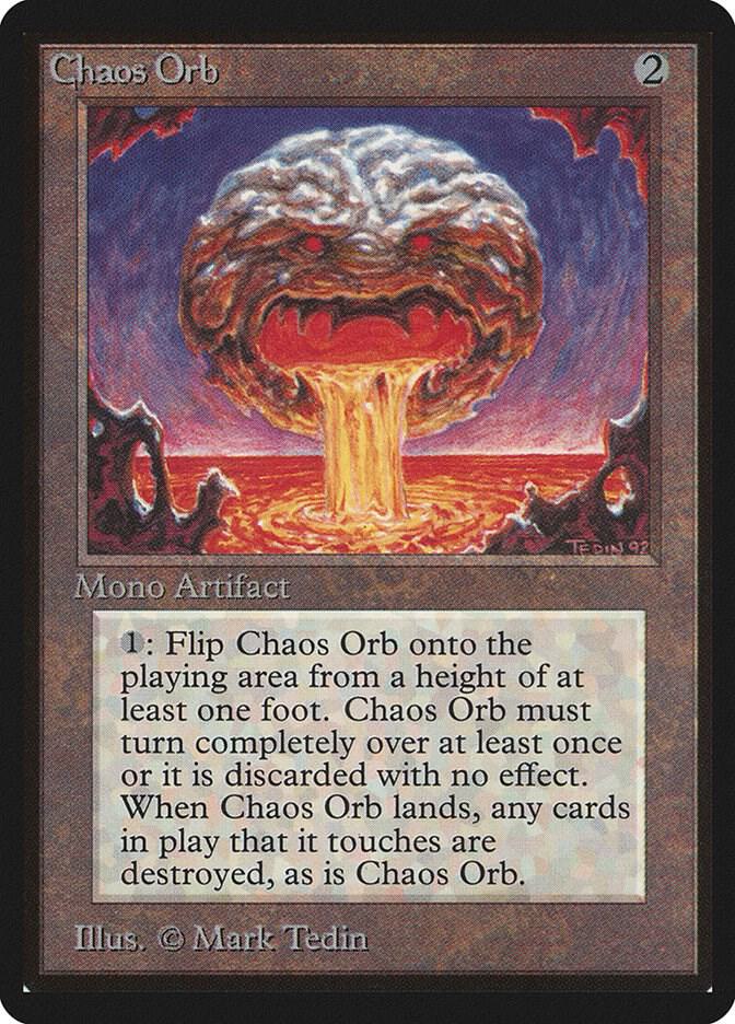 Chaos Orb card from Beta Edition