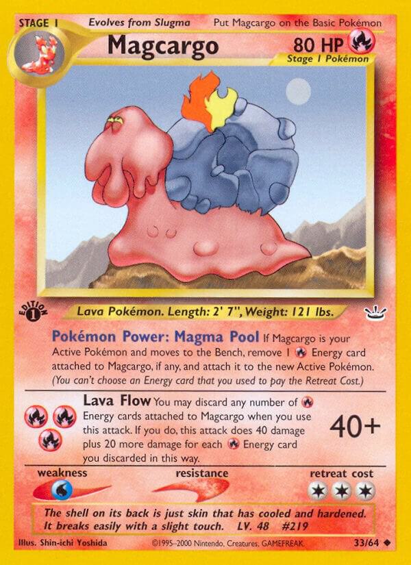 Magcargo 33/64 card from Neo Revelation