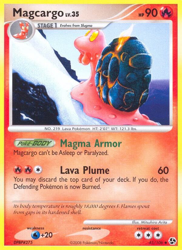 Magcargo 45/106 card from Great Encounters
