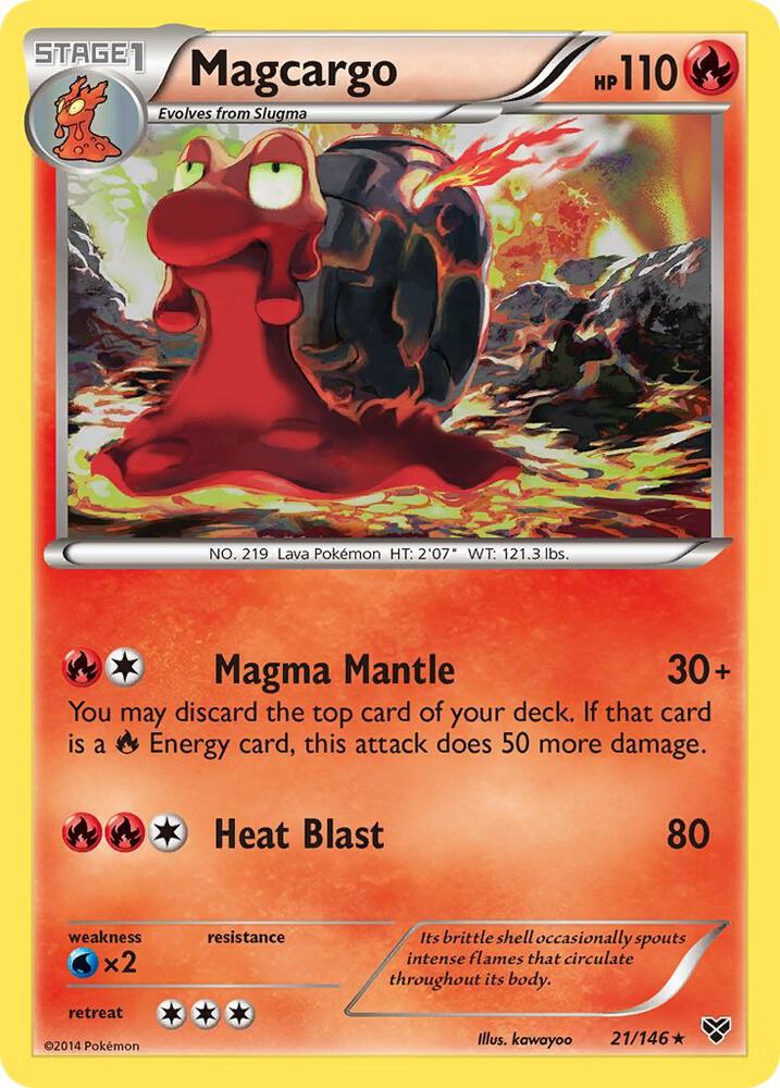 Magcargo 21/146 card from XY Base Set