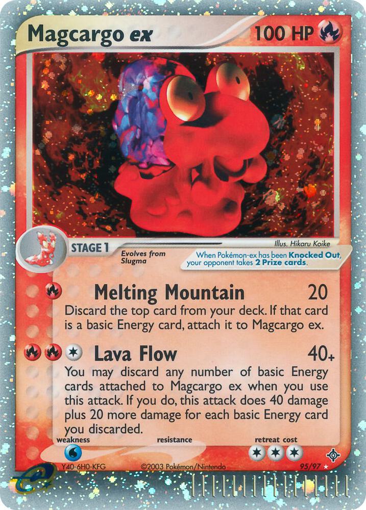 Magcargo ex 95/97 card from Dragon