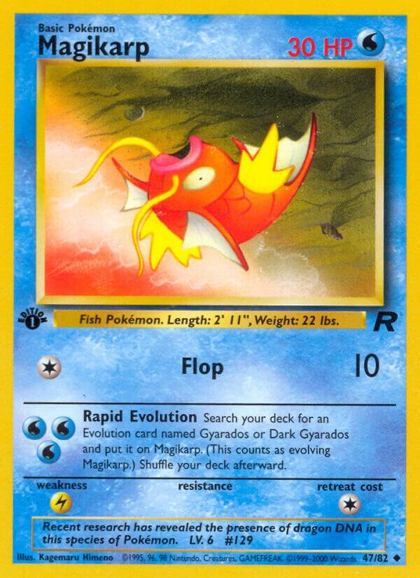 Magikarp 47/82 card from Team Rocket