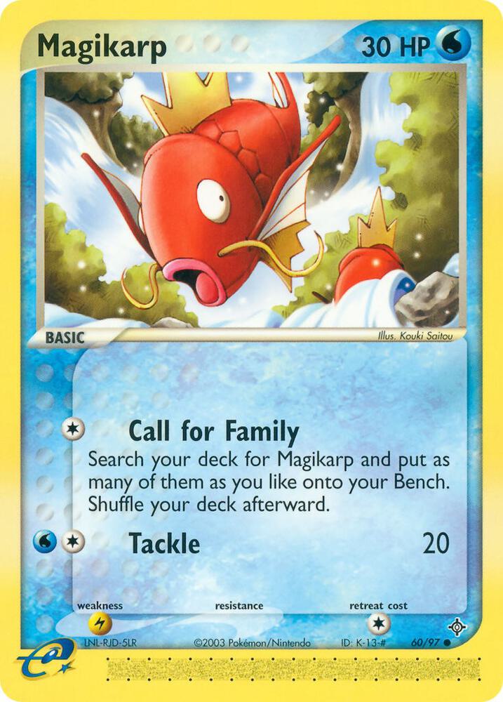 Magikarp 60/97 card from Dragon