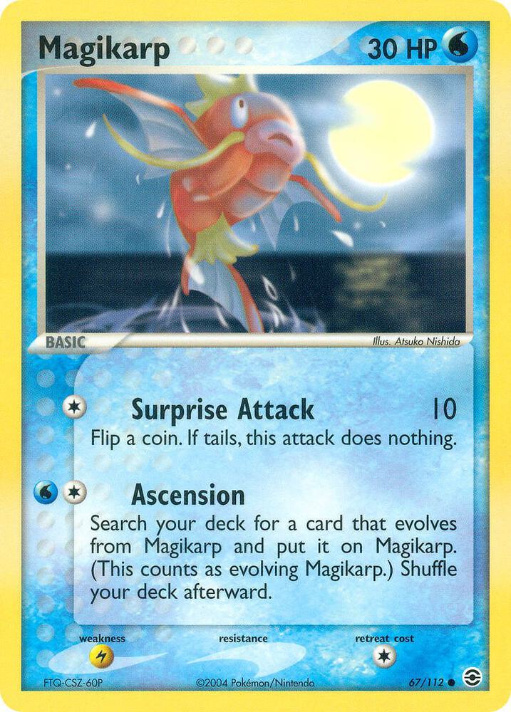 Magikarp 67/112 card from FireRed & LeafGreen