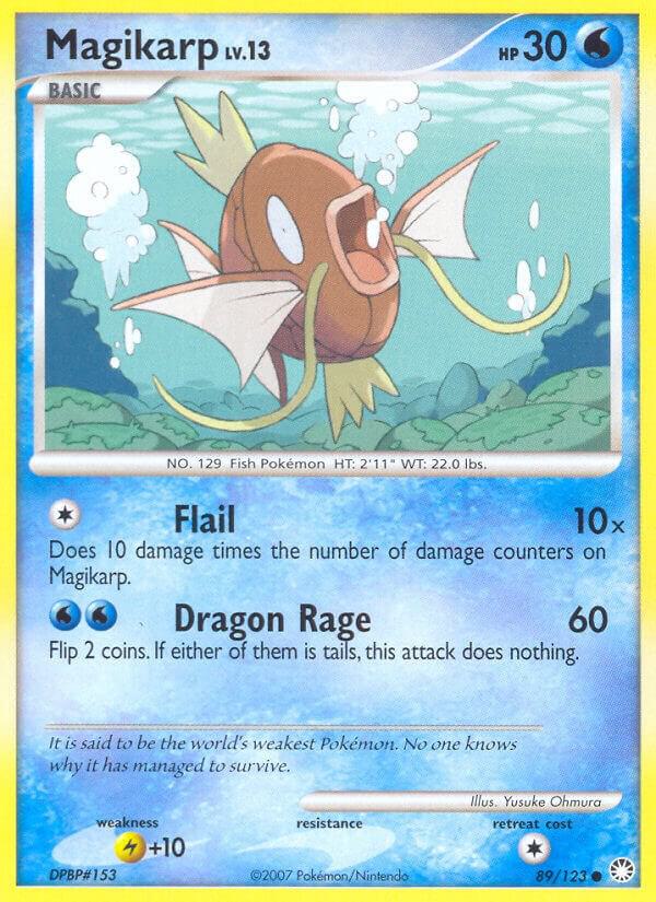Magikarp 89/123 card from Mysterious Treasures