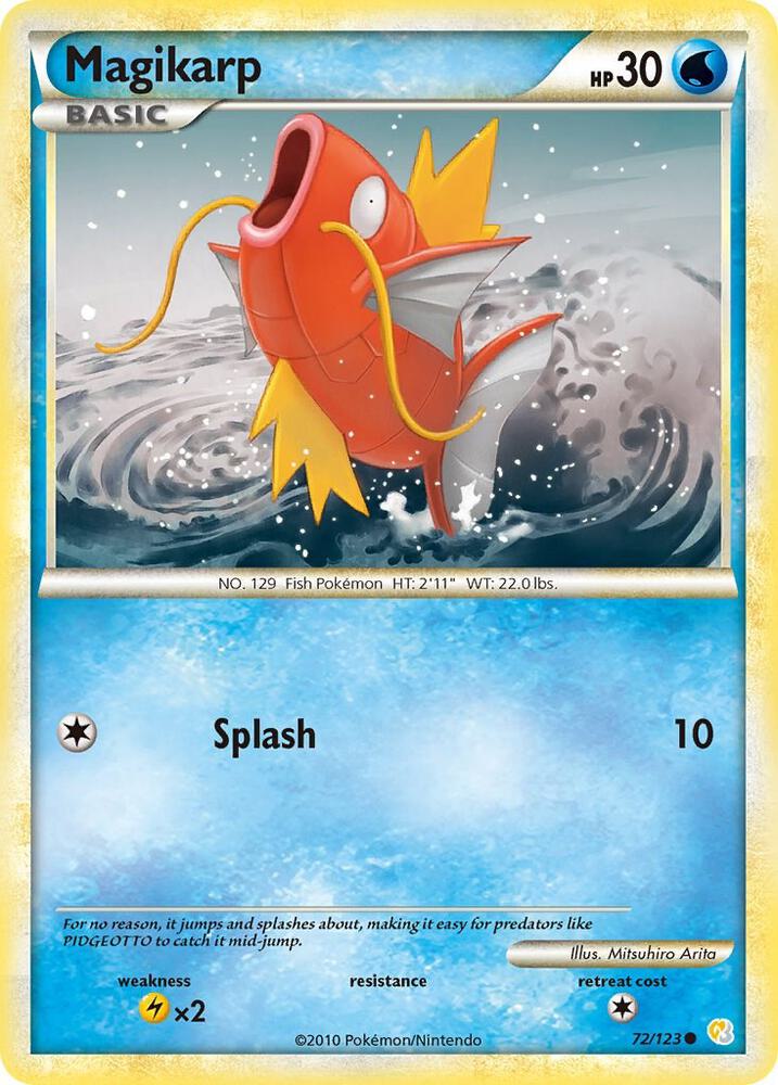 Magikarp 72/123 card from HeartGold SoulSilver