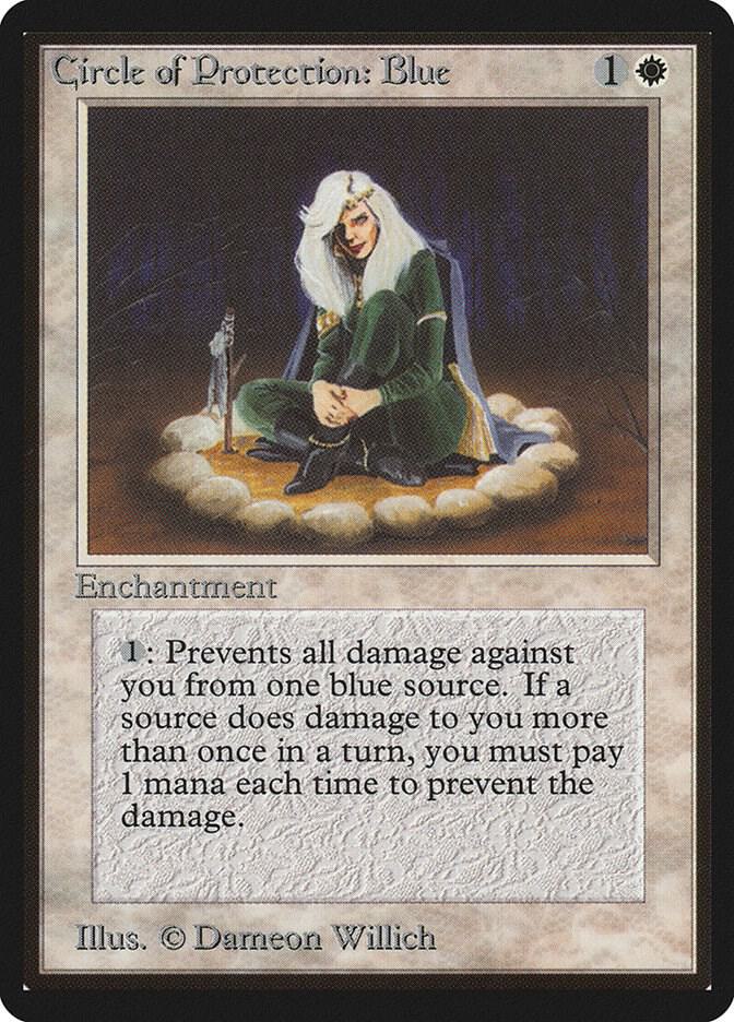 Circle of Protection: Blue card from Beta Edition