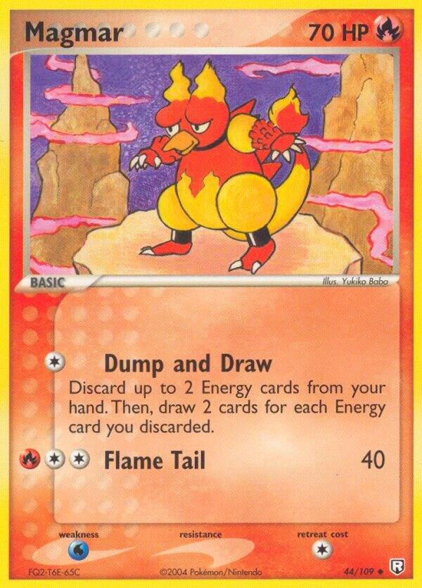 Magmar 44/109 card from Team Rocket Returns