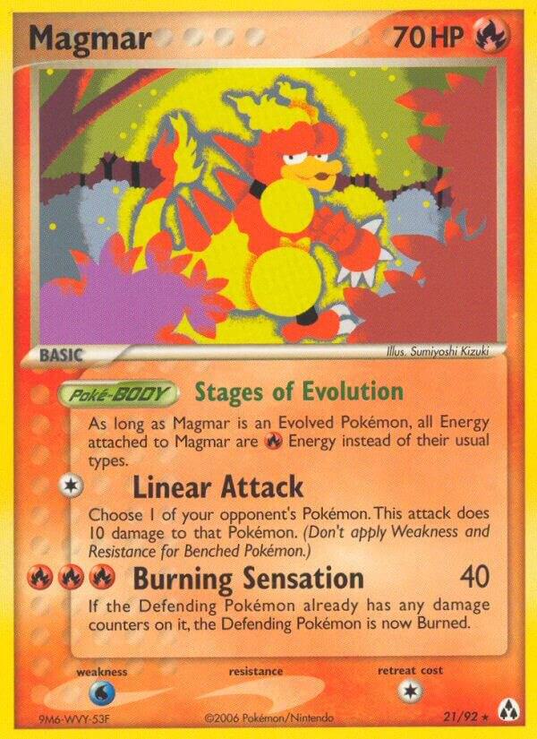 Magmar 21/92 card from Legend Maker