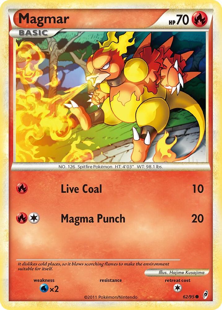 Magmar 62/95 card from Call of Legends