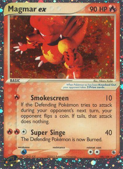 Magmar ex 100/109 card from Ruby and Sapphire
