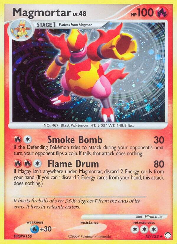 Magmortar 12/123 card from Mysterious Treasures