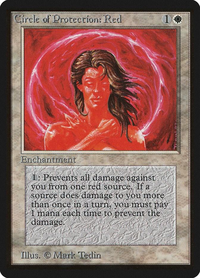 Circle of Protection: Red card from Beta Edition
