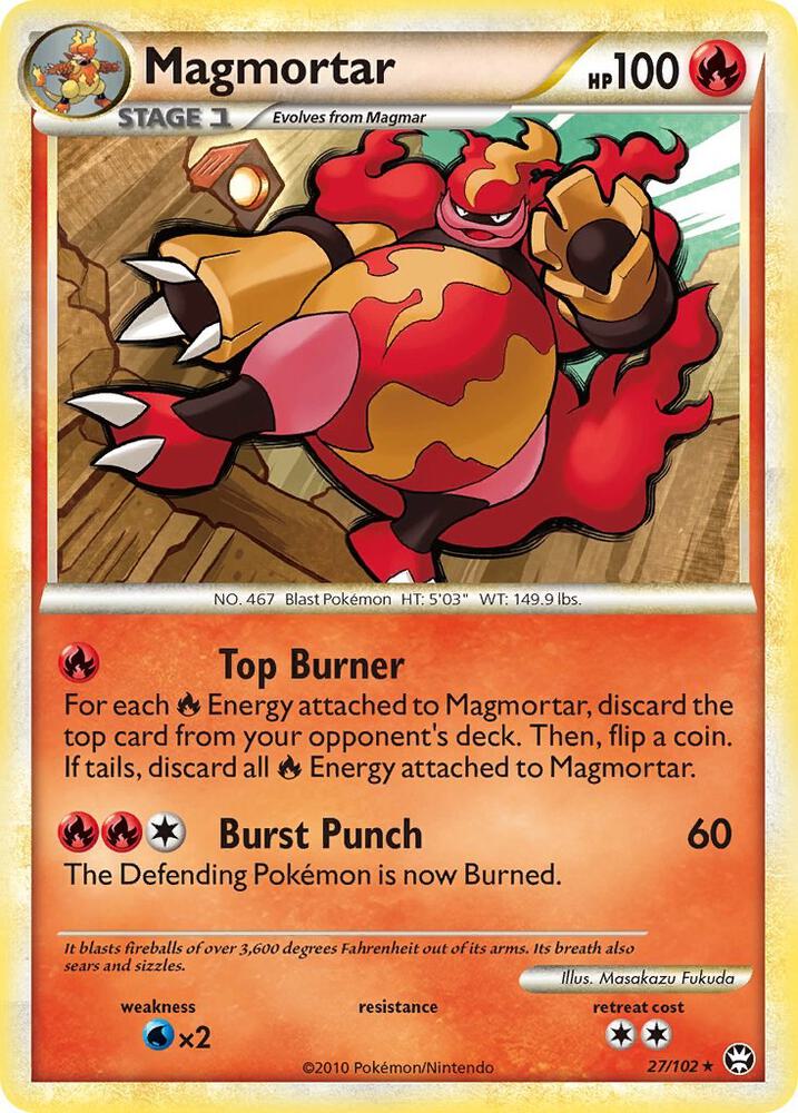 Magmortar 27/102 card from Triumphant