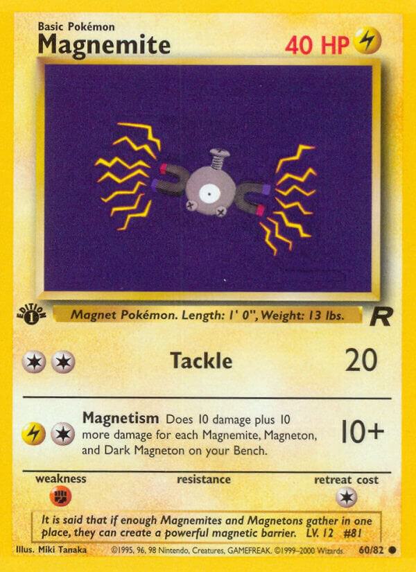 Magnemite 60/82 card from Team Rocket